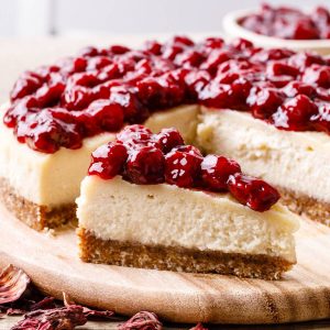 Hibiscus Cherry Cheesecake