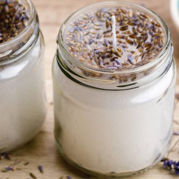 Homemade Lavender Candles