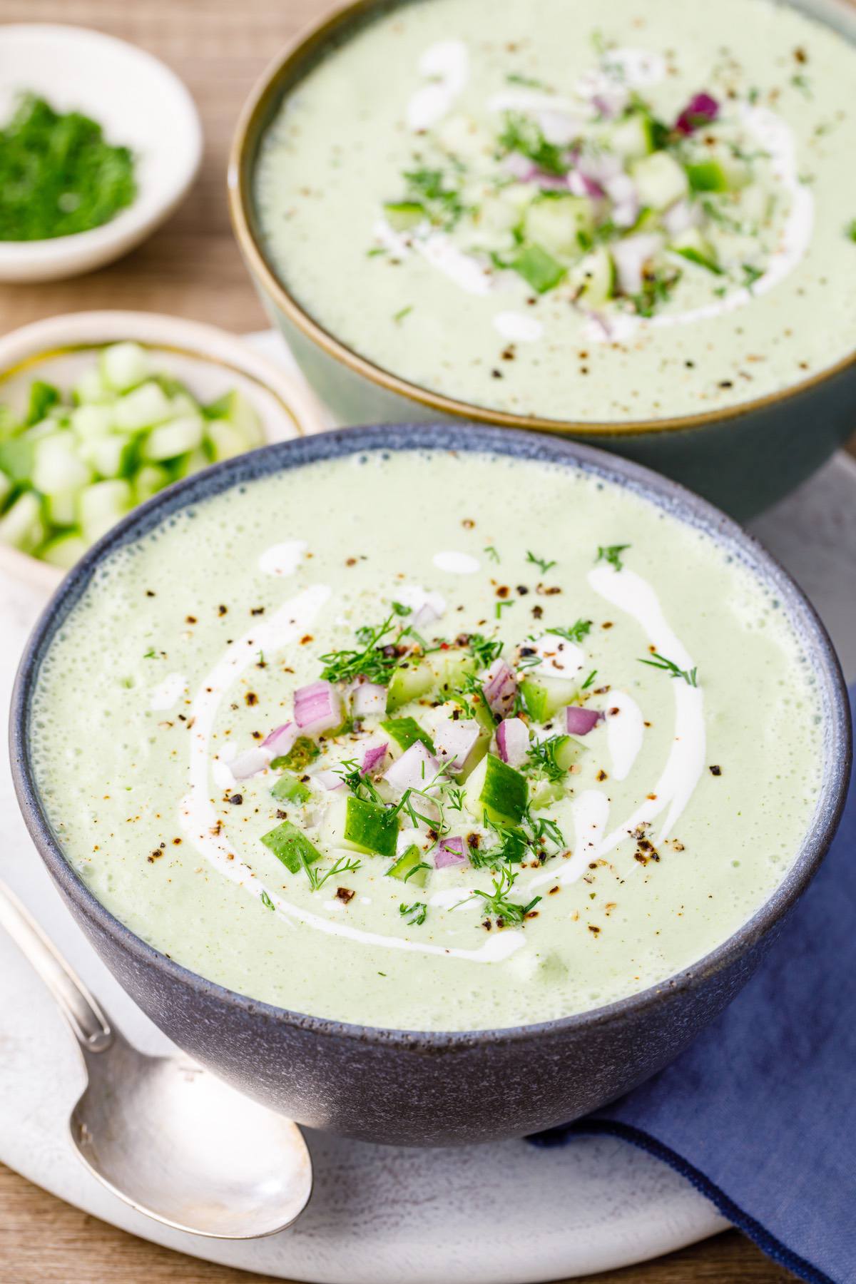 Crave-worthy Cold Cucumber Soup with Dill, Garlic and Yogurt - Nurtured ...