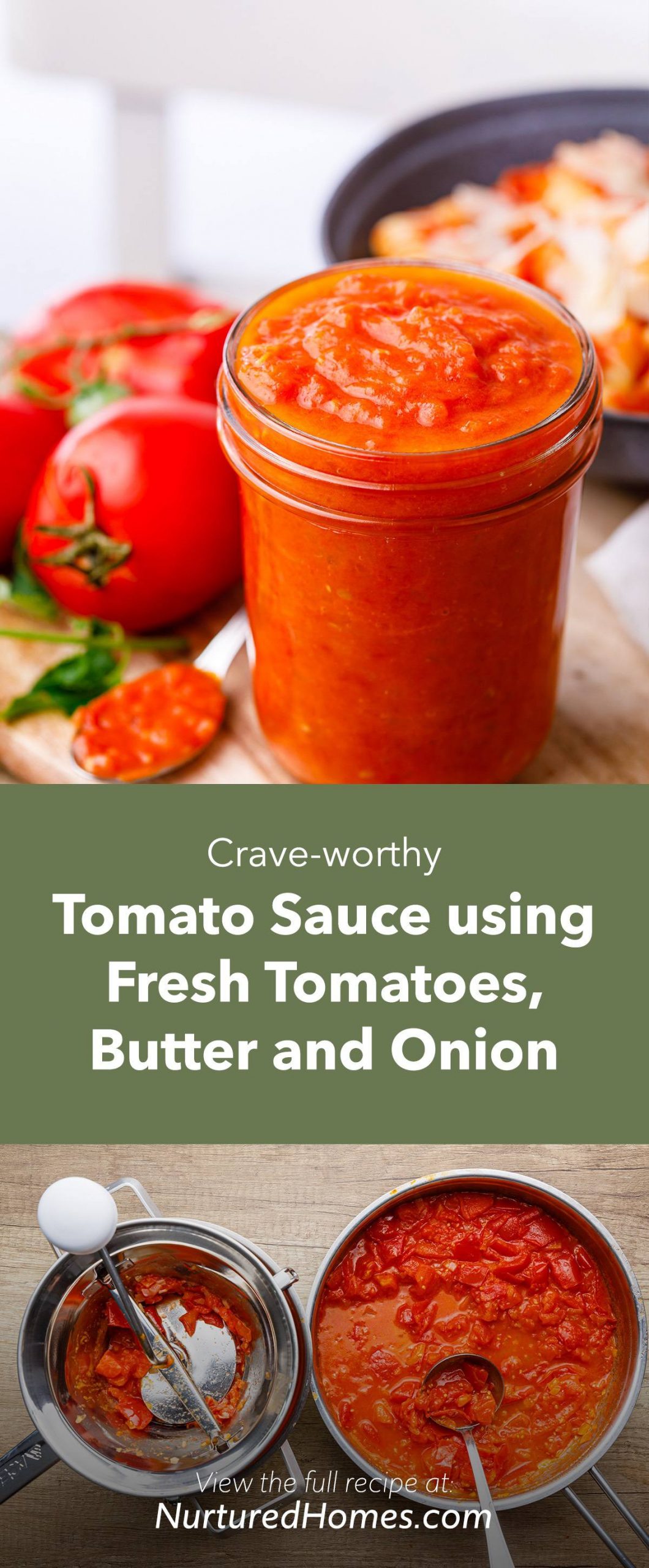 Crave-worthy Tomato Sauce Recipe using Fresh Tomatoes, Butter and Onion