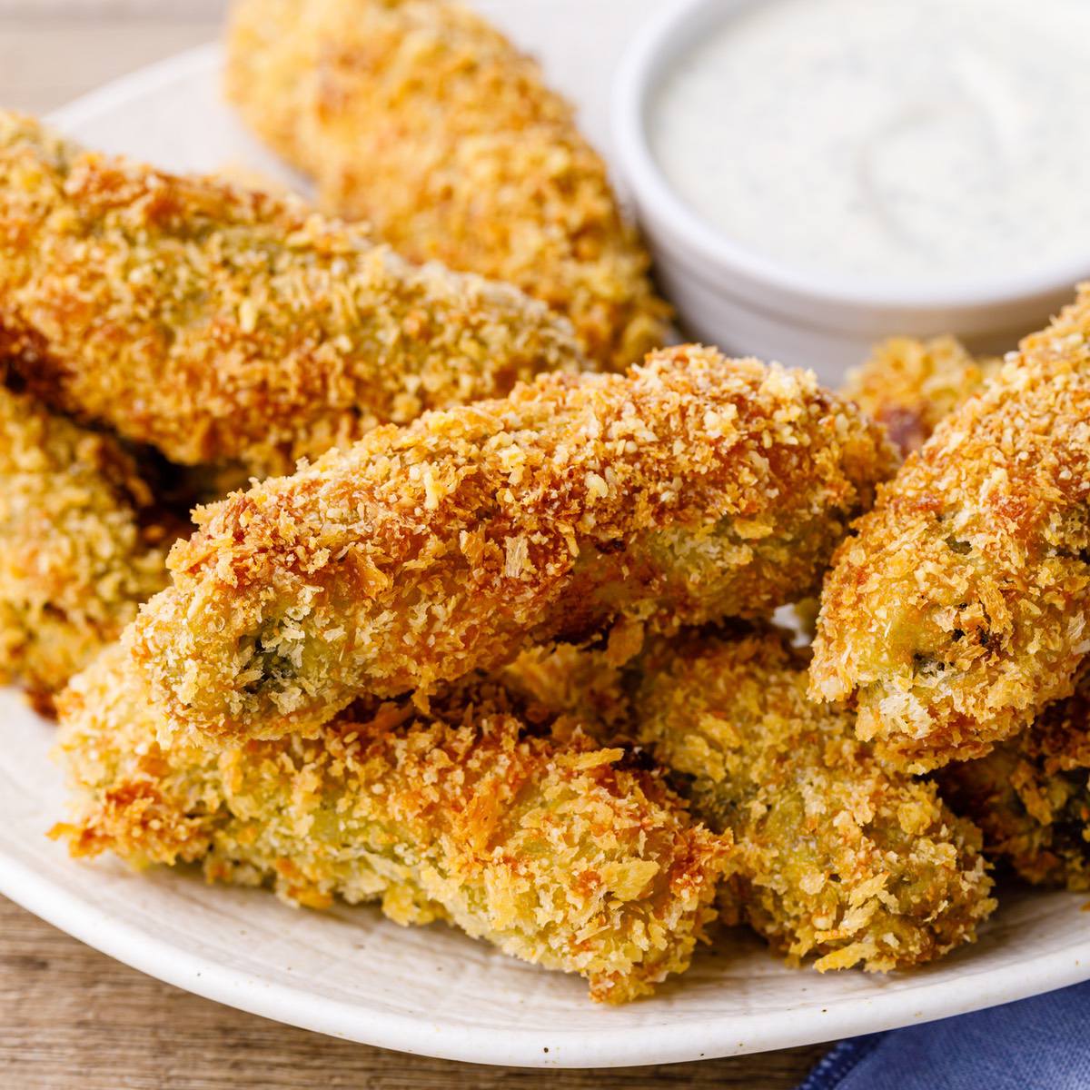 Crunchy Fried Pickles with Ranch (Using Homemade Refrigerator Pickles ...