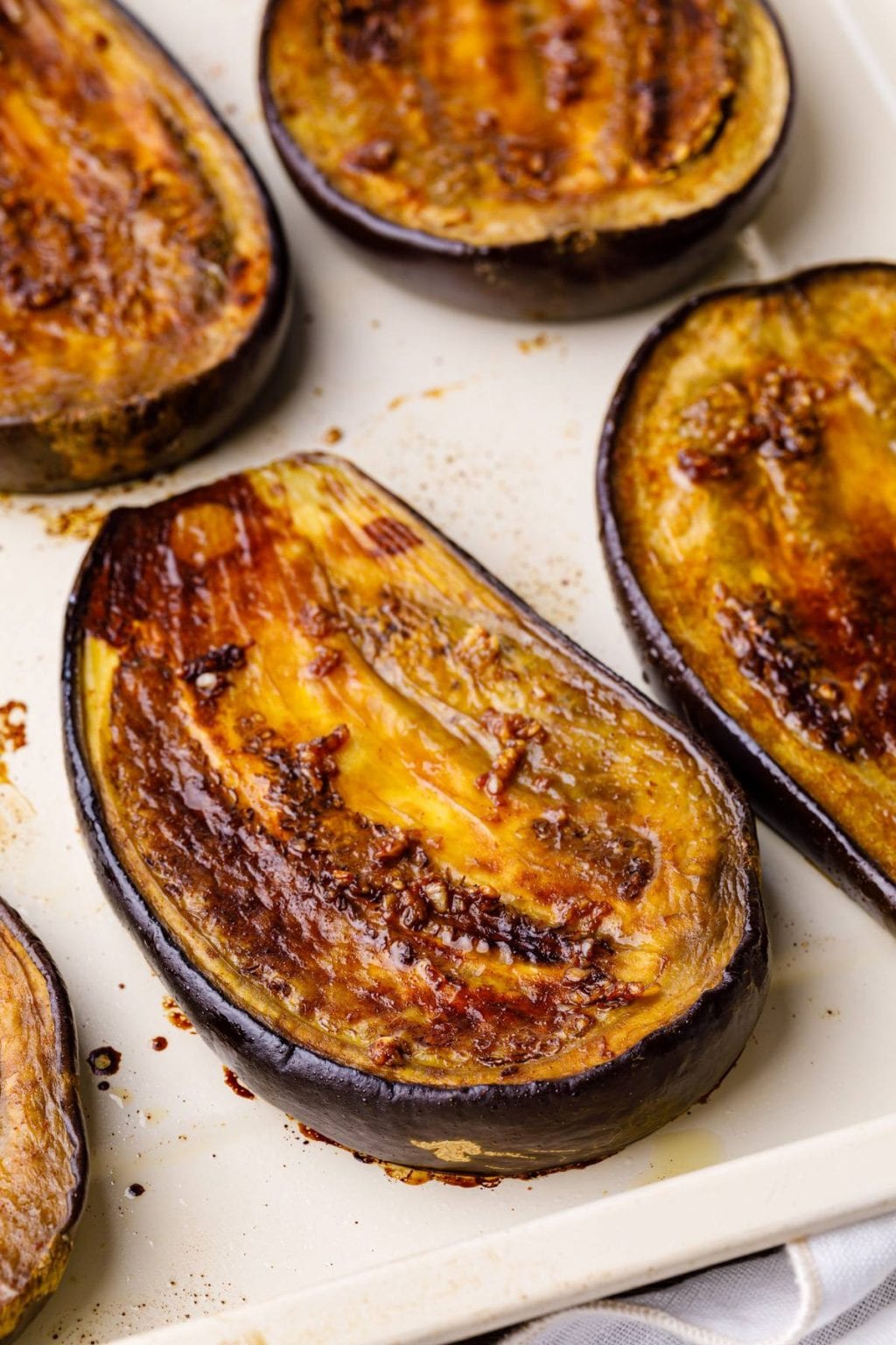 Garlic Roasted Eggplant (Easy Oven Roasted Recipe!) - Nurtured Homes