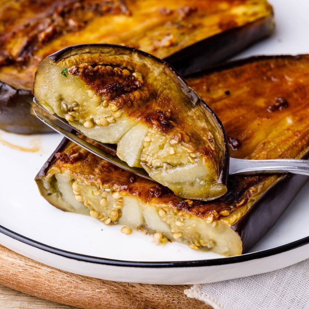 Garlic Roasted Eggplant (Easy Oven Roasted Recipe!) - Nurtured Homes