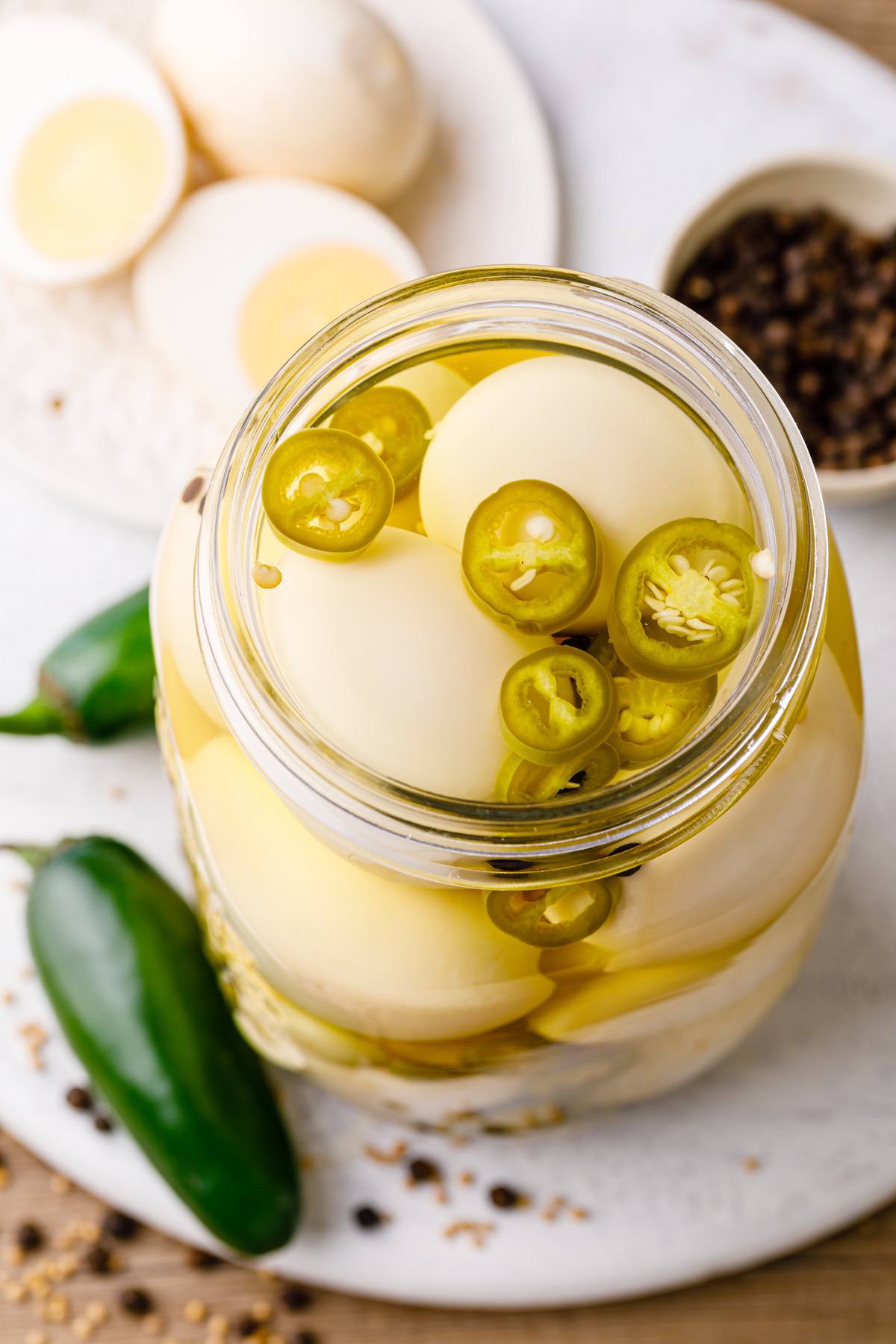 Spicy Jalapeno Pickled Eggs (These Are So Addictive!) - Nurtured Homes