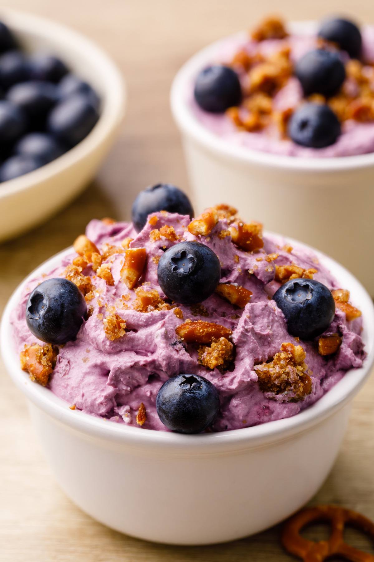 Blueberry Pretzel Salad (this is to die for!) - Nurtured Homes