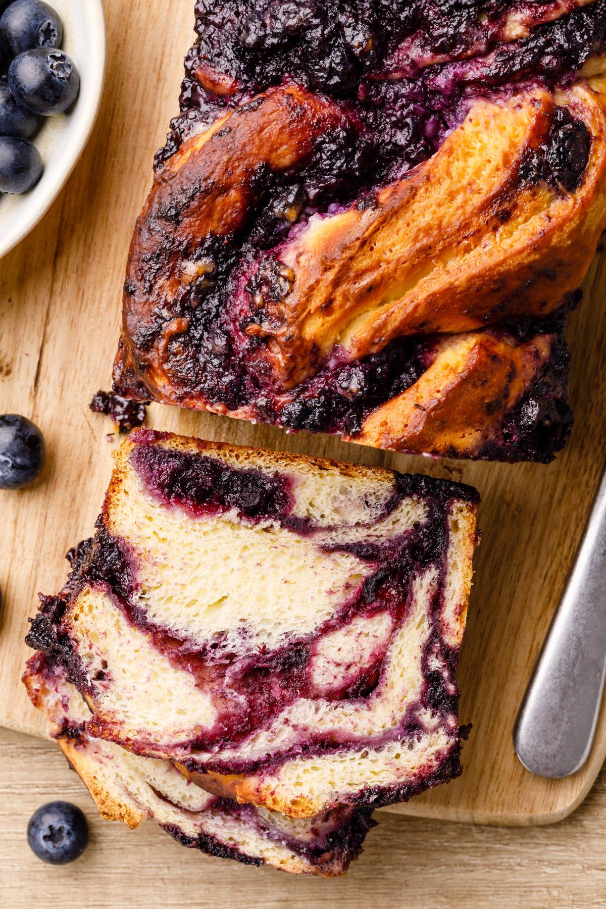 Cream Cheese Blueberry Babka
