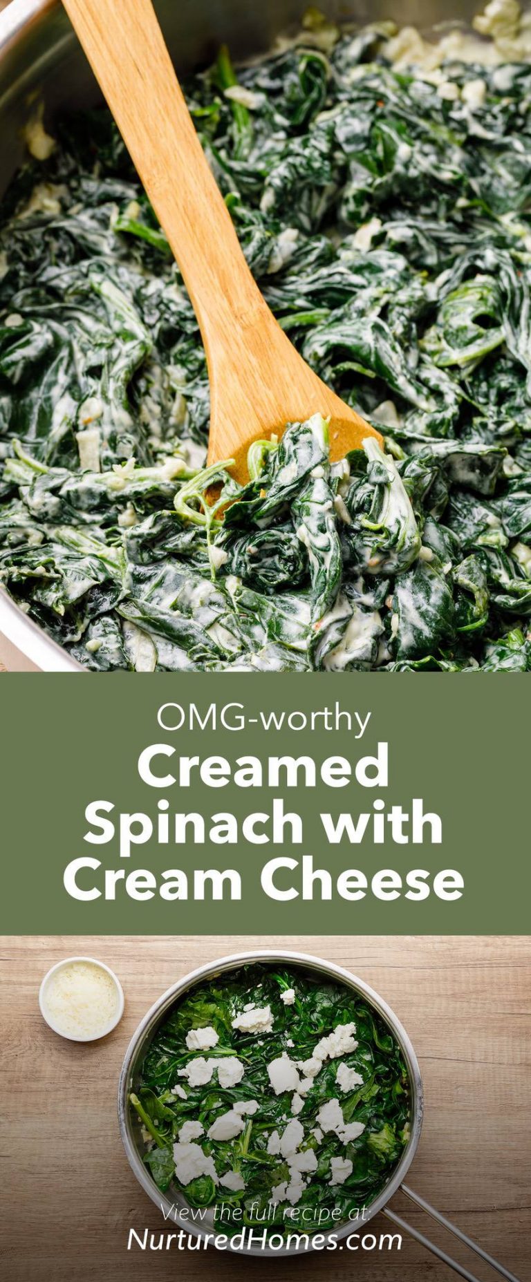 Creamed Spinach with Cream Cheese (Easy Recipe!) - Nurtured Homes