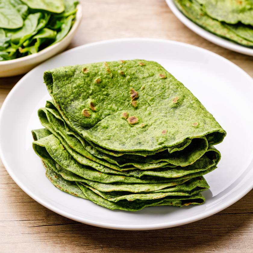 what is a spinach tortilla made of