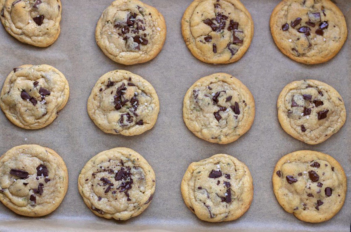 Lavender Sea Salt Chocolate Chunk Cookies