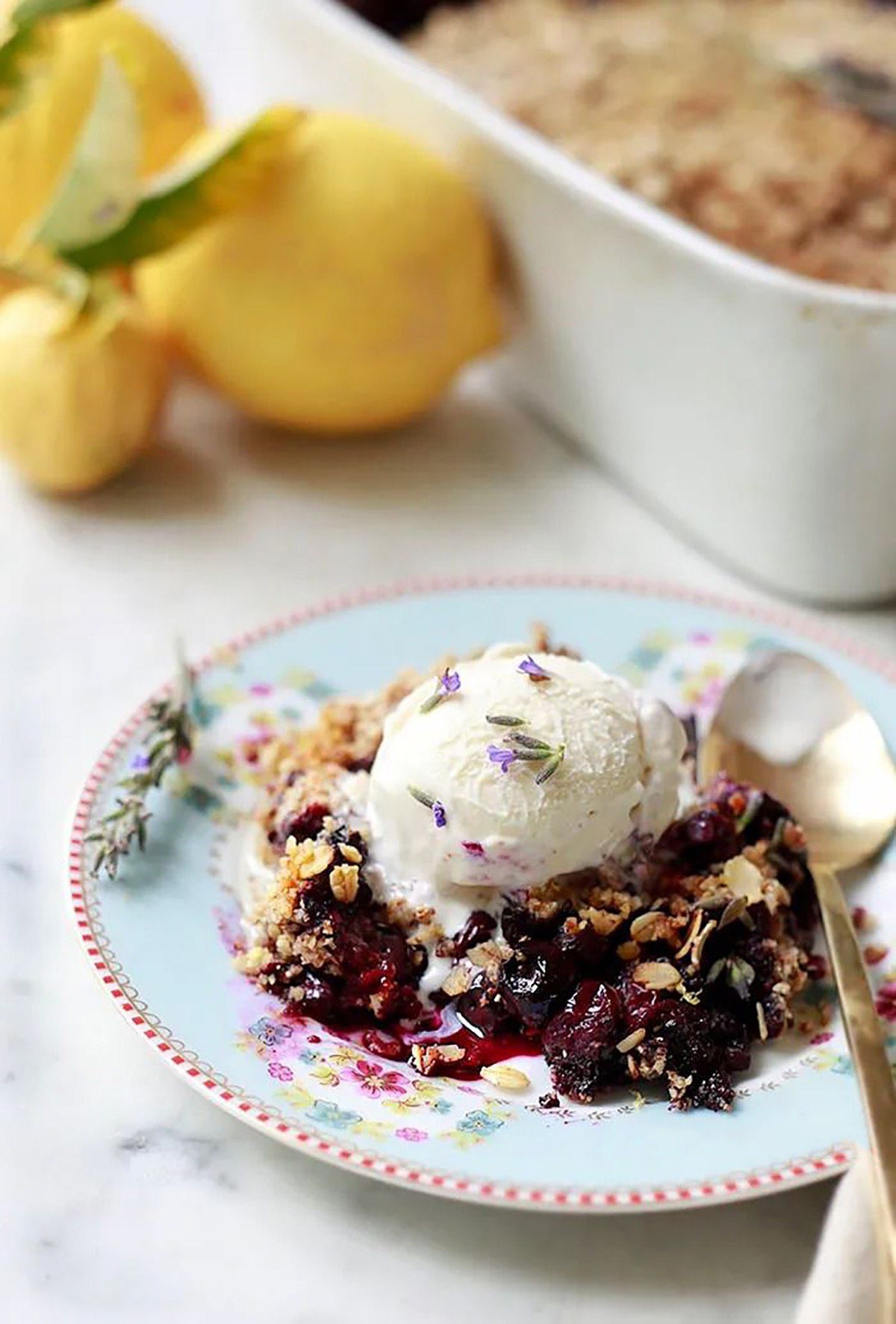 Blueberry Crisp with Almond Oatmeal Topping