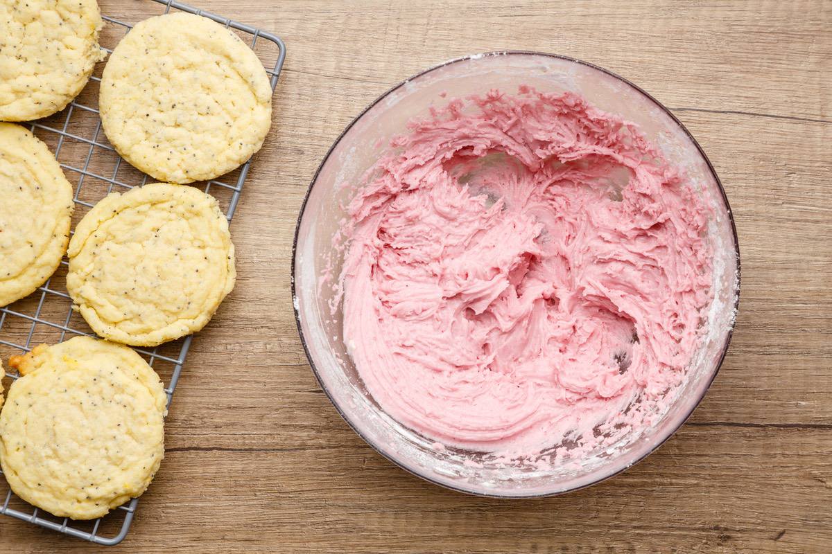 Making the Blackberry Frosting