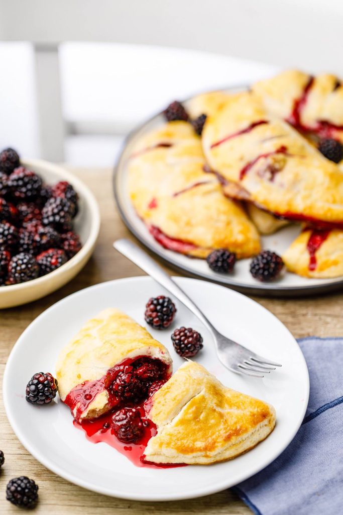 Blackberry Pie on Plate