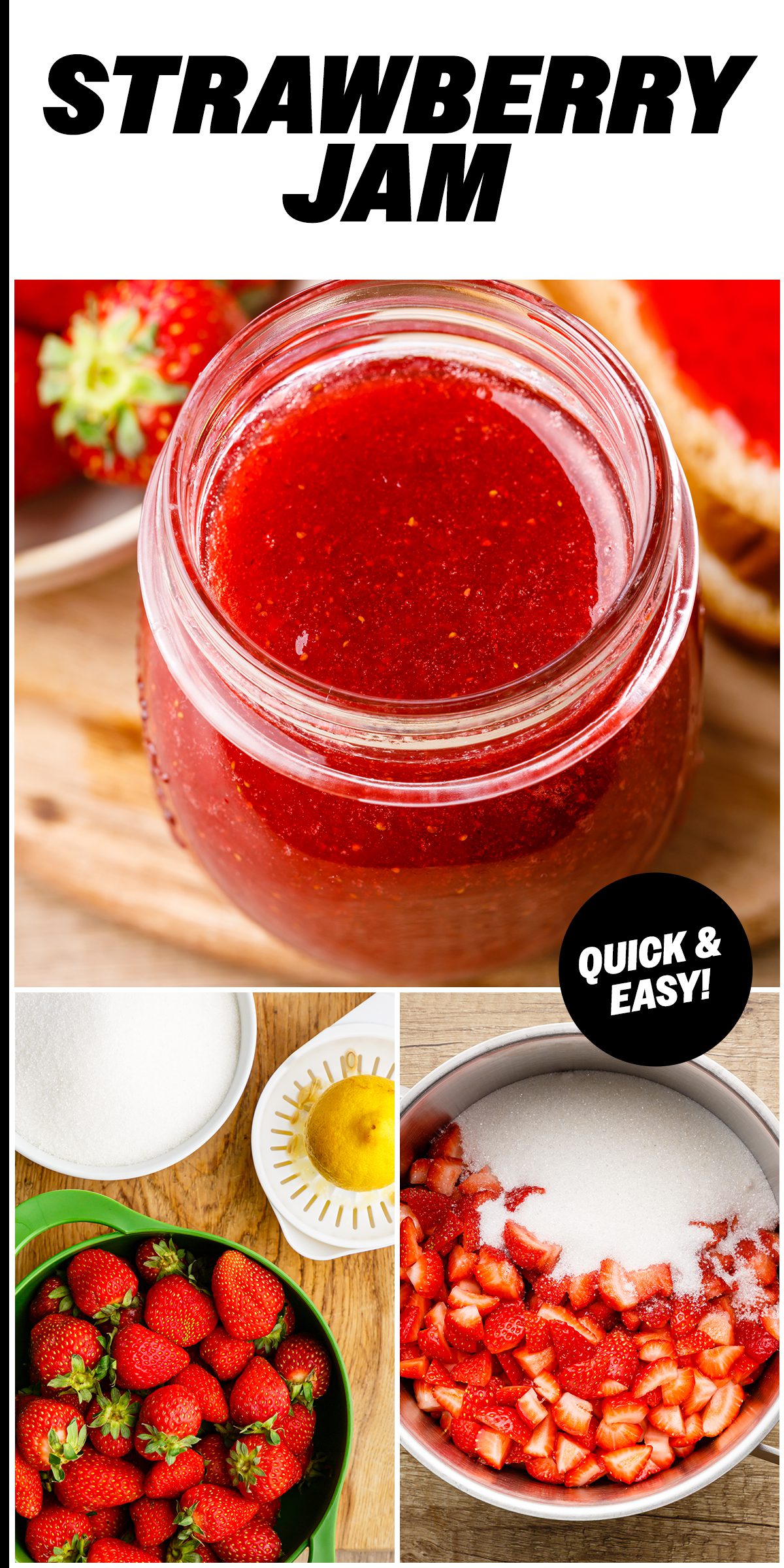 3-Ingredient Homemade Strawberry Jam - Nurtured Homes