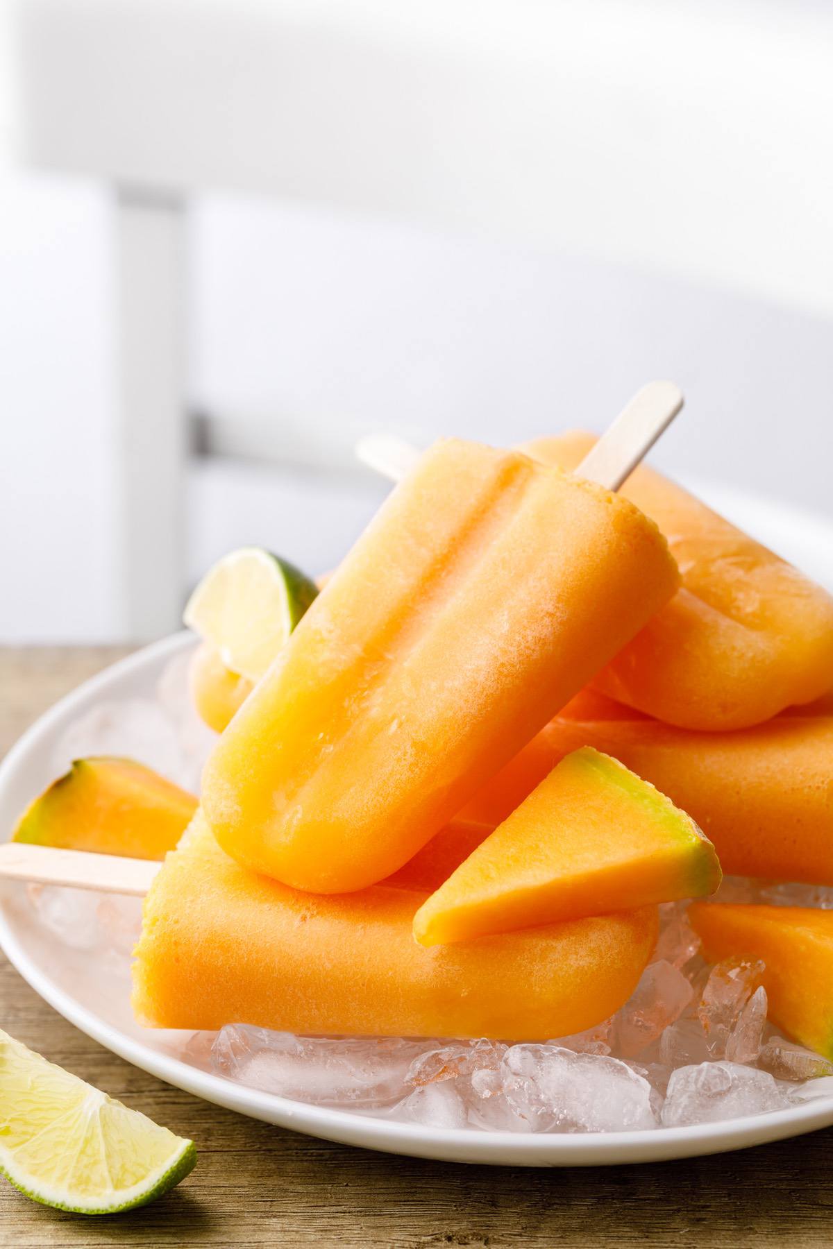 Cantaloupe Popsicles