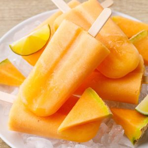Cantaloupe Popsicles