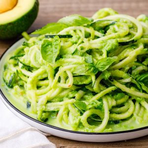 Avocado Alfredo Zucchini Noodles