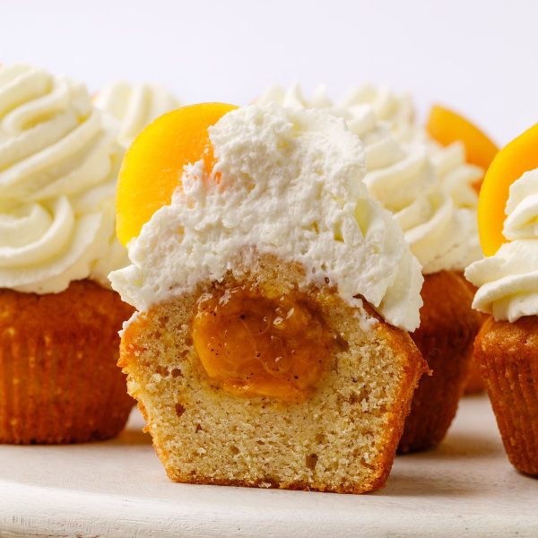 Peaches And Cream Cupcakes
