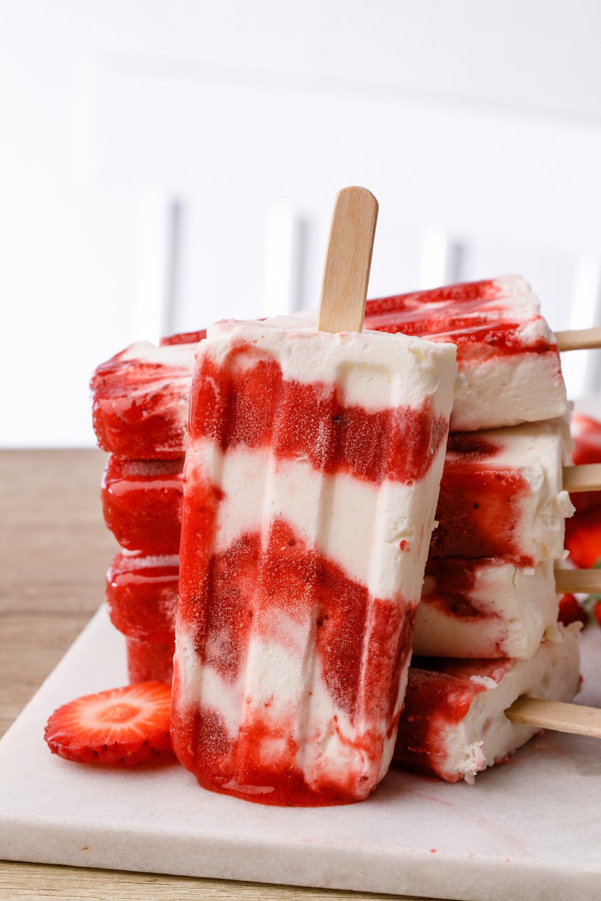 Strawberry Popsicles