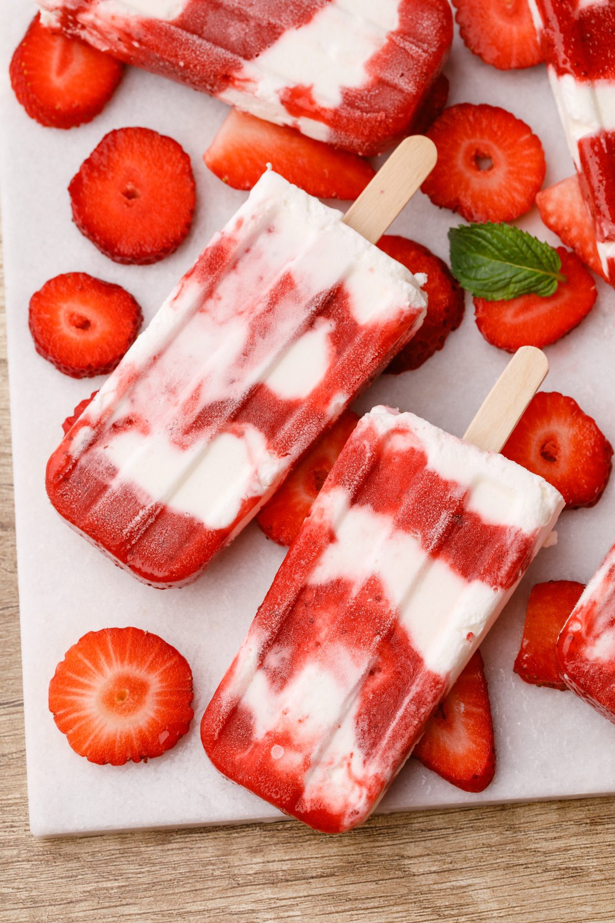 Strawberry Popsicles
