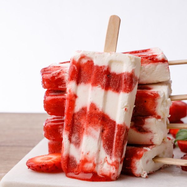 Strawberry Popsicles