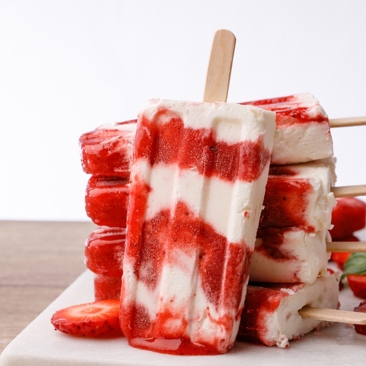 Strawberry Popsicles