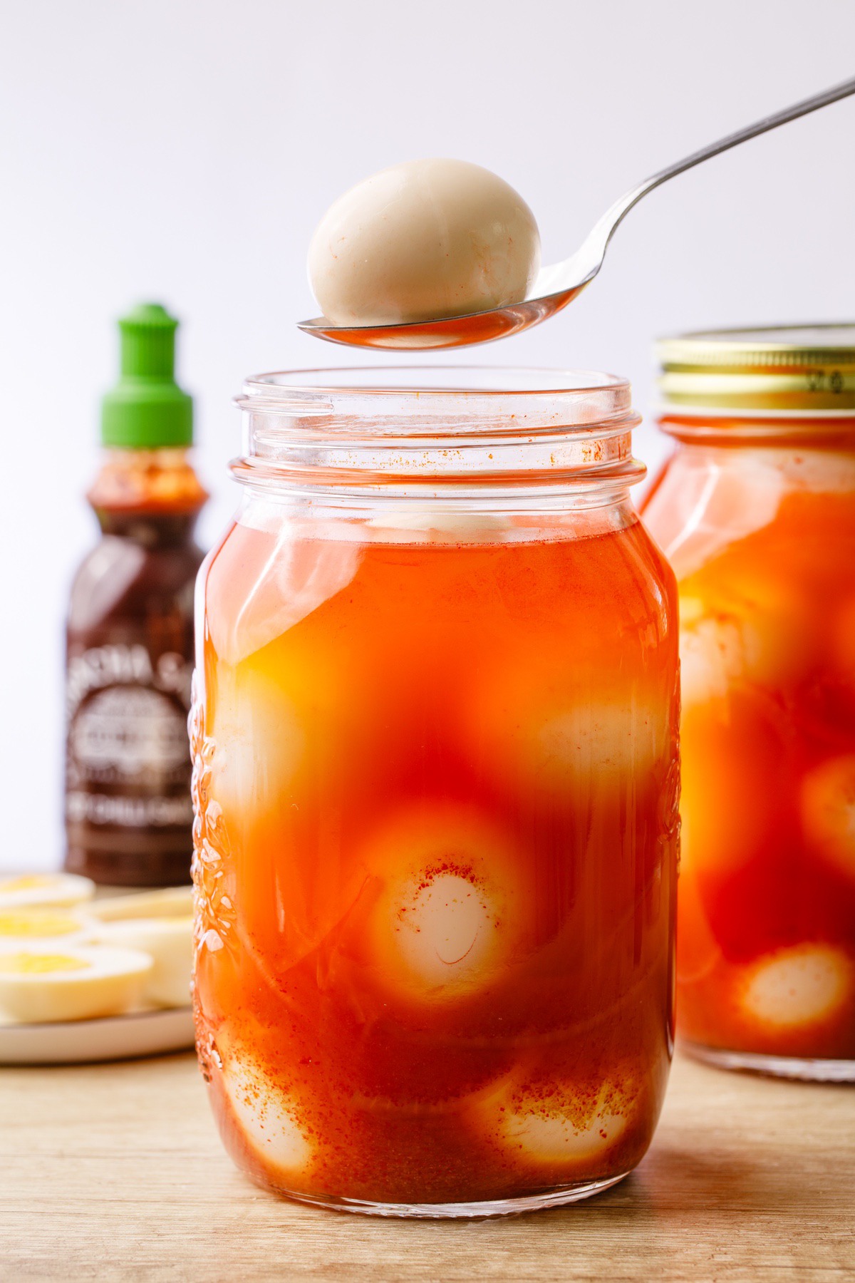 Sriracha Pickled Eggs