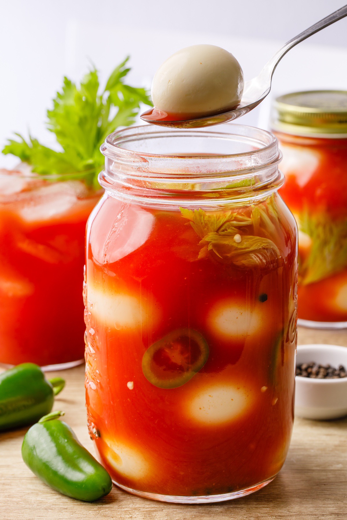 Bloody Mary Pickled Eggs