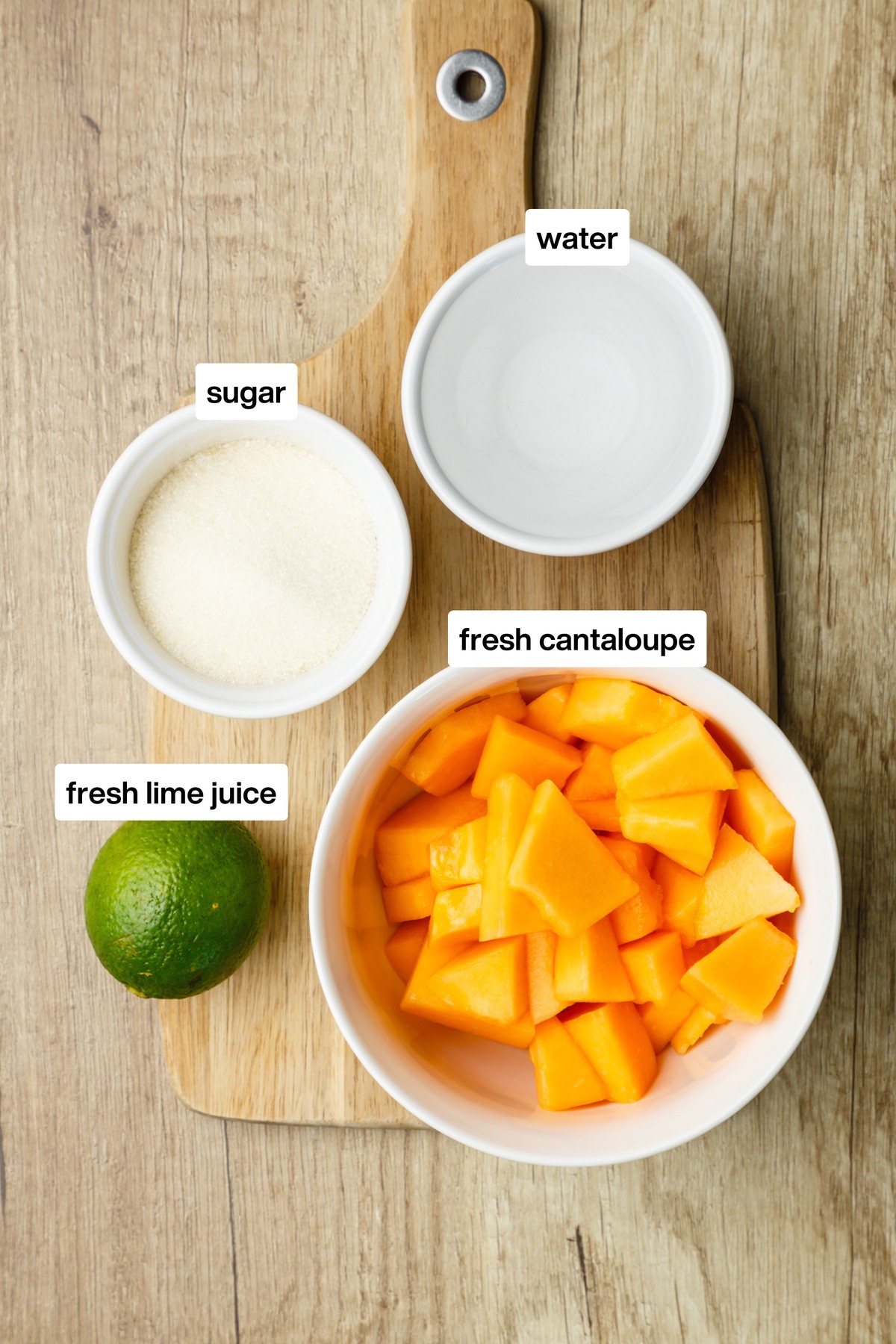 Lime Cantaloupe Popsicle Ingredients