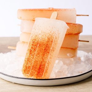 Pickle Juice Popsicles with Tajin Seasoning