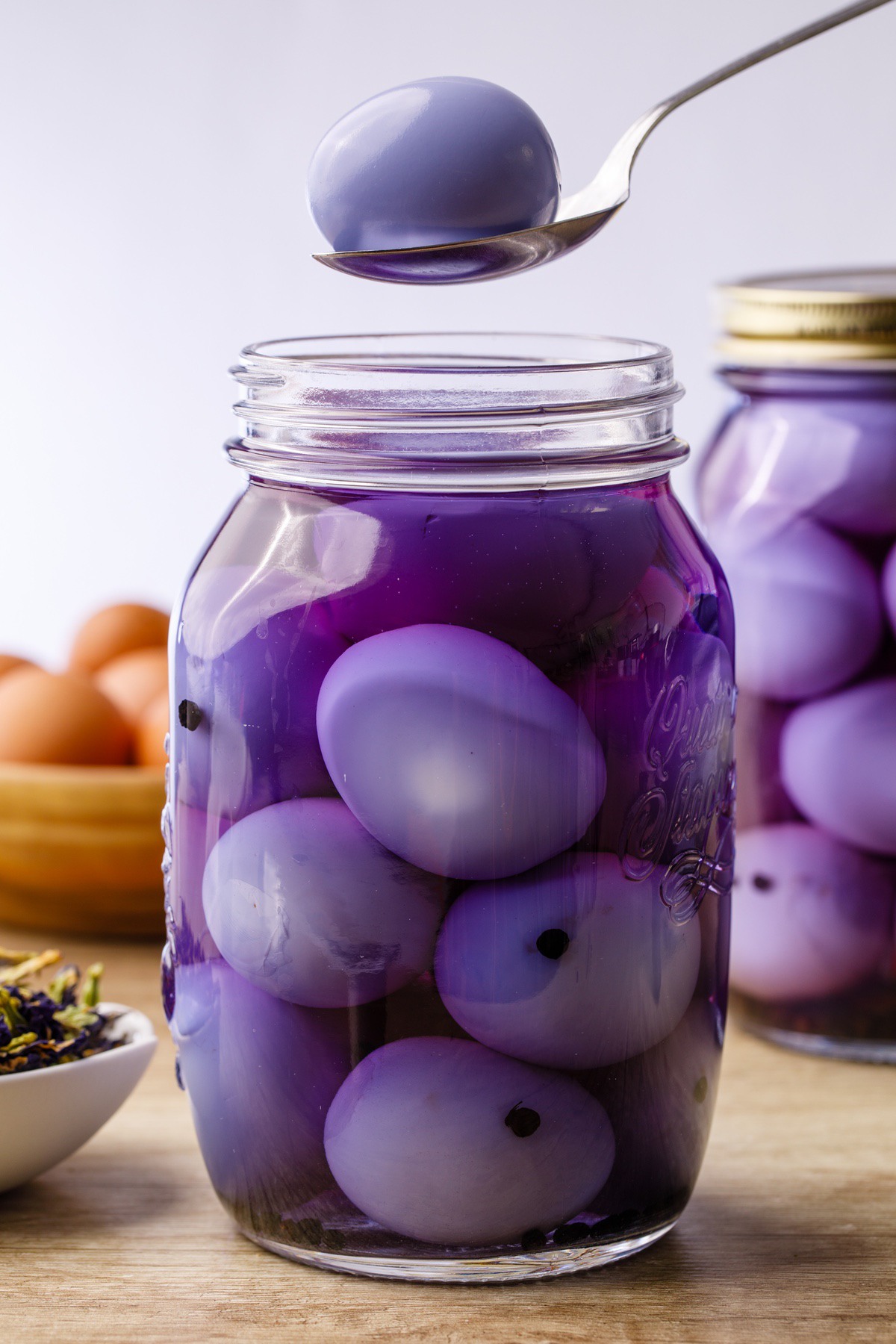 Butterfly Pea Flower Pickled Eggs